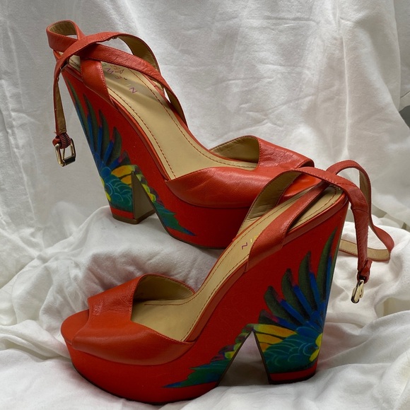 Nine West Shoes - Vibrant Red Platform Heels